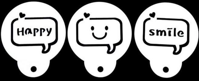 베이킹 스텐실도안 행복 3종 CTB32, 1개