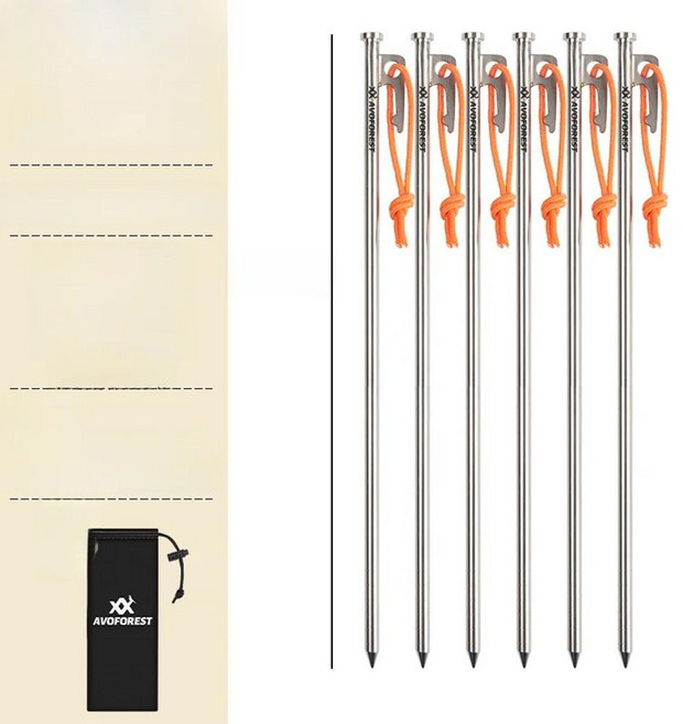 대형 티타늄 텐트 그라운드 네일 야외 캠핑 고정 플러그 경량 해머 장비, 1개, 14. 큰 머리 모델 - 티타늄 못 8*30-4개...