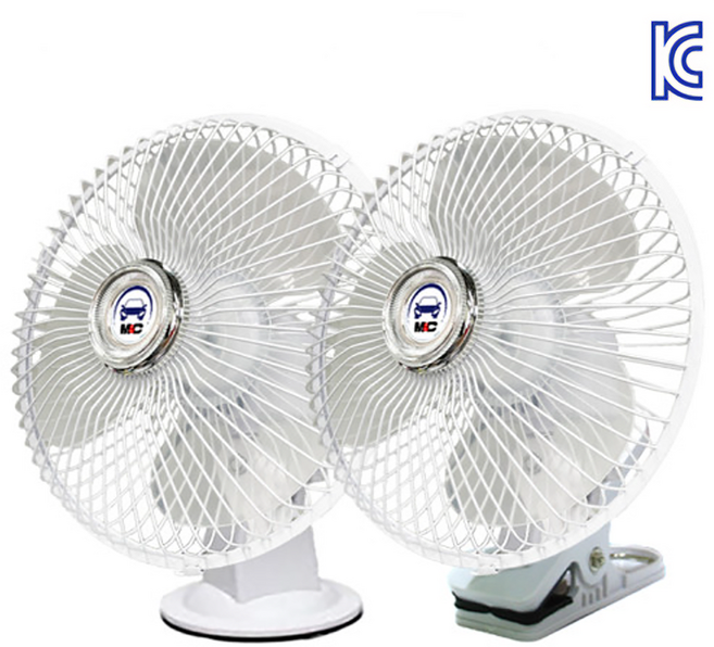 8인치 차량용 선풍기 써큘레이터 지게차 포크레인 화물차 12V/24V, 12V (승용차/소형 화물차)