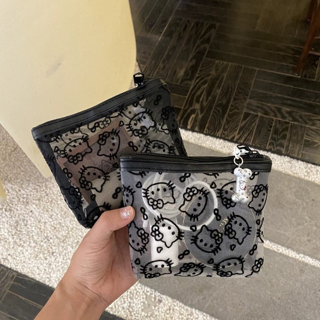 노아벨 헬로키티 메쉬 화장품 파우치 1+1