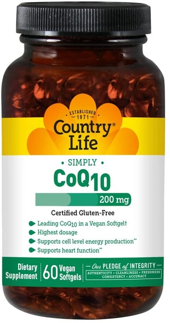 Country Life CoQ10 컨트리라이프 코큐텐 코엔자임큐텐 200mg 60정, 1개 - 쿠팡