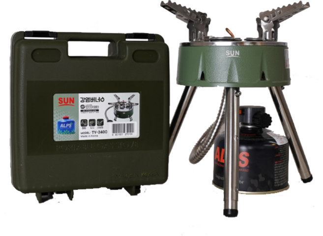 썬연료 초고화력 그리들버너 캠핑 이소 가스 강염버너 TY-2400, 1개, 밀리터리