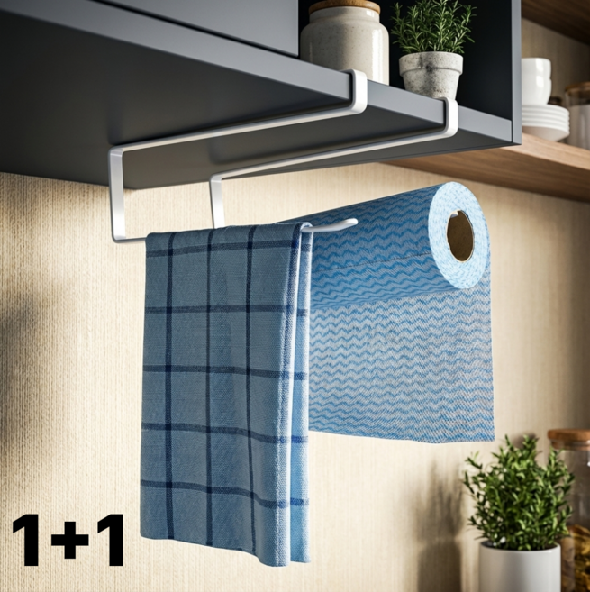 싱크대 행주 걸이 키친타올 조리도구 선반 주방 걸이대 꽂이, 0 화이트, 2개