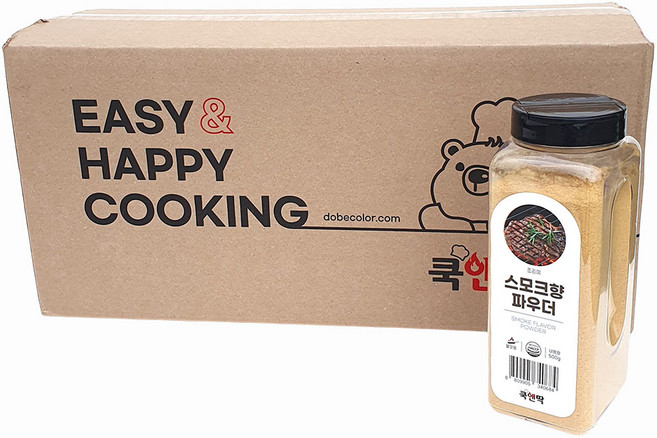 새마원 쿡앤딱 스모크향 파우더 500g 숯불 바베큐 훈제 시즈닝 가루 분말 향신료, 12개