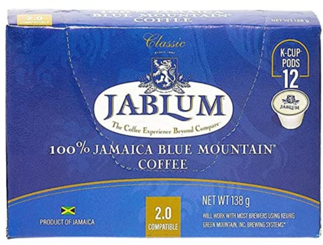 자블럼 자메이카 블루 마운틴 싱글 서브 커피 포드 K 컵 Jablum Jamaica Blue Mountain Single Serve Coffee Pods for K Cup Br, Original, 12 Count (Pack of 1), 1개