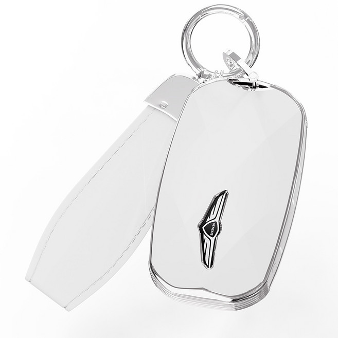 GV70 GV80 G80 G70 G90 제네시스 키케이스 소프트 가죽 호환상품, 제네시스 7버튼, 화이트