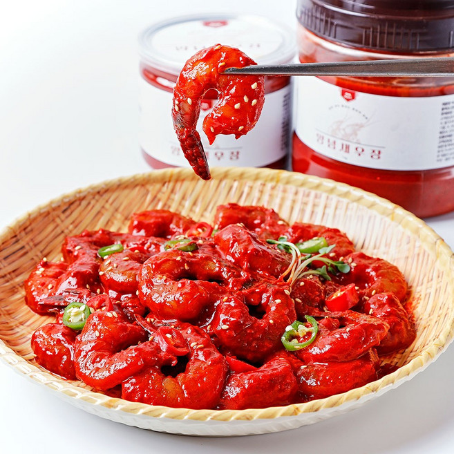 백년본가 간편 순살 깐 수제 비법 양념 새우장, 1개, 1kg