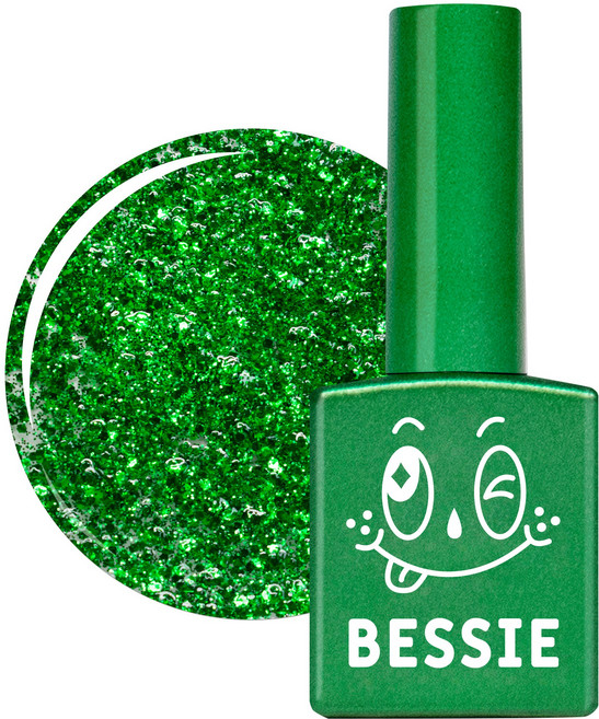 BESSIE 컬러 글리터 젤, GL10 팝핑그린, 11ml, 1개