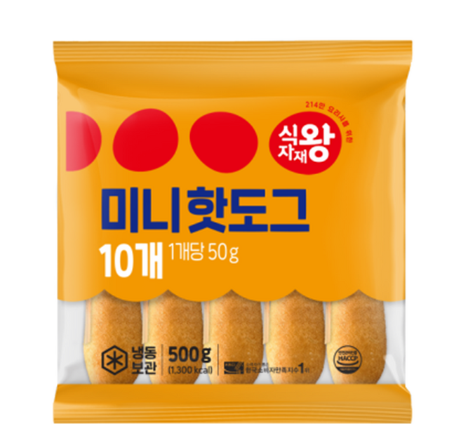 바이오마켓_식자재왕 핫도그 미니 50g, 3개, 500g