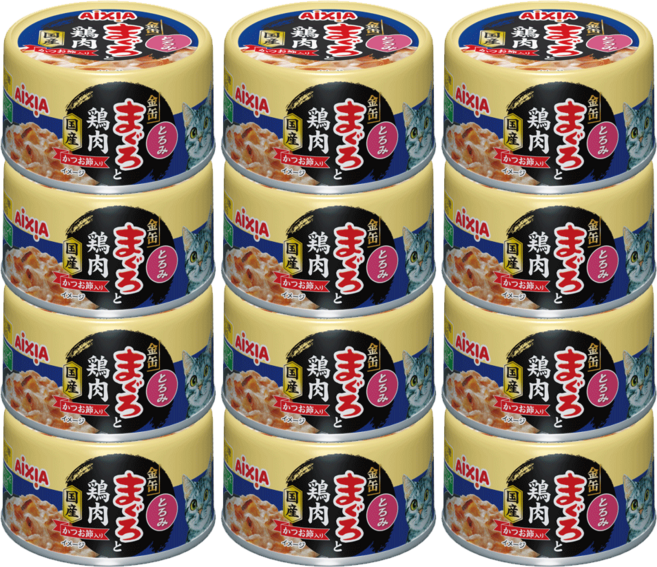 아이시아 금관 야이즈 육수타입 고양이캔 참치와 닭가슴살+가다랑어포 70g x12개, 12개, [GMC-8]