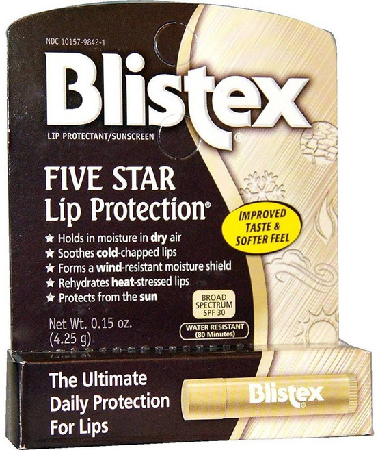 Blistex 블리스텍스 파이브 스타 립밤 SPF30 4.25g, 1개