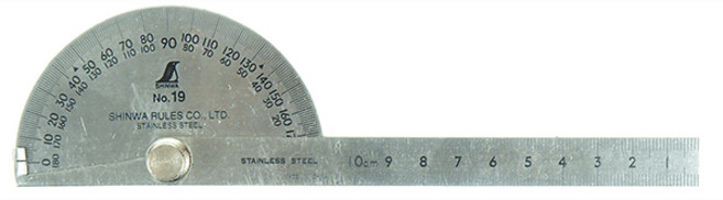 신와 분도기 스테인레스 No 19 각도기 62499, 1개