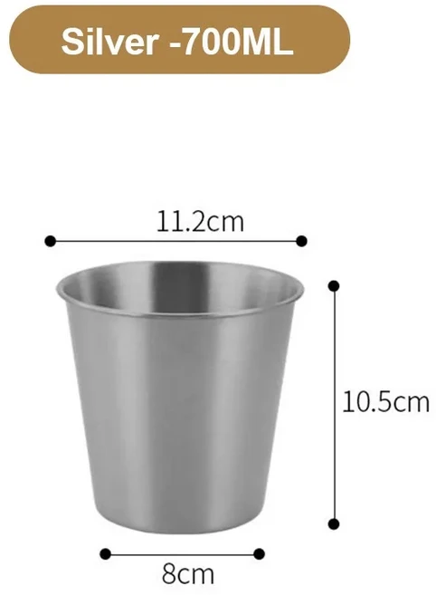 창의적인 스테인리스 스틸 아이스 버킷 0.7L/1L/1.8L 골드 실버 샴페인 버킷 손잡이가 있는 쿨링 배럴 스낵