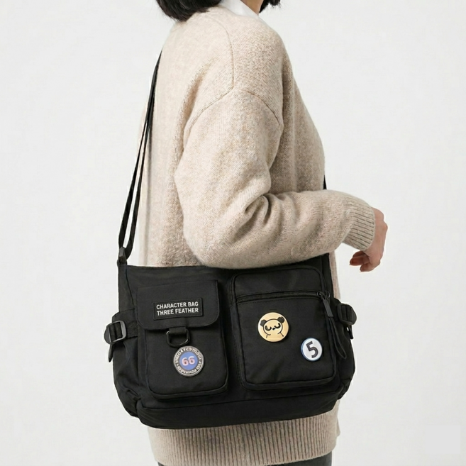 웨얼투투 남녀공용 학생 크로스백 메신저백