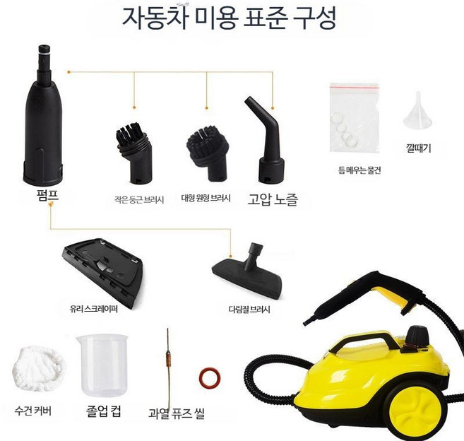 고압 스팀 세차기 하수구 송화가루 청소기, 패키지1