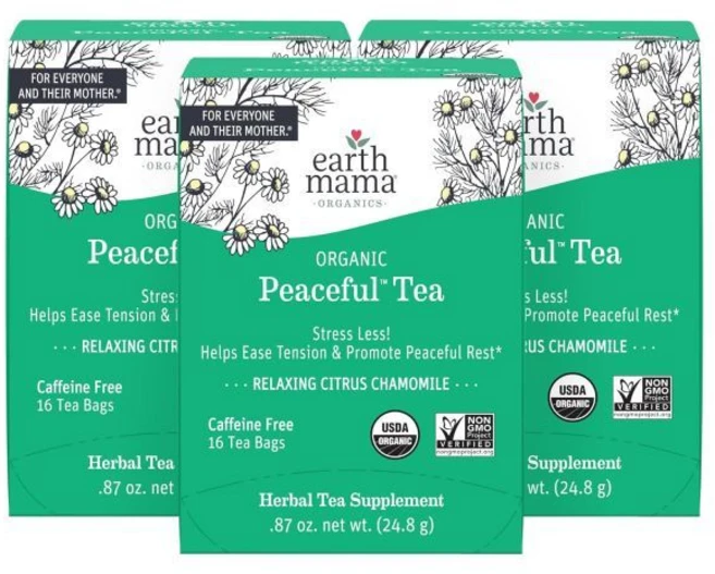 허벌티 소화 비염 어스 마마 평화로운 ™ 차 | 덜 받기! 그 이후에도 안전 진정 편안 허브 블렌드 상자당 16개 티백(3팩) - 쿠팡