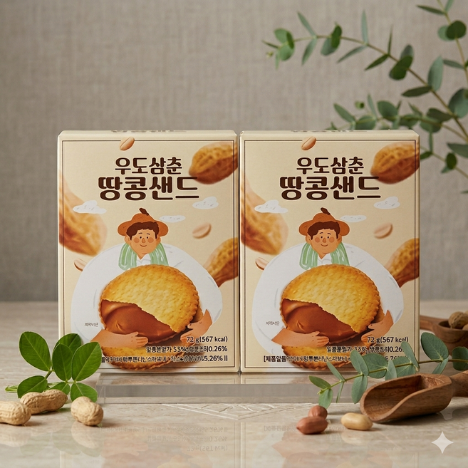 우도삼춘 땅콩샌드, 72g, 1개