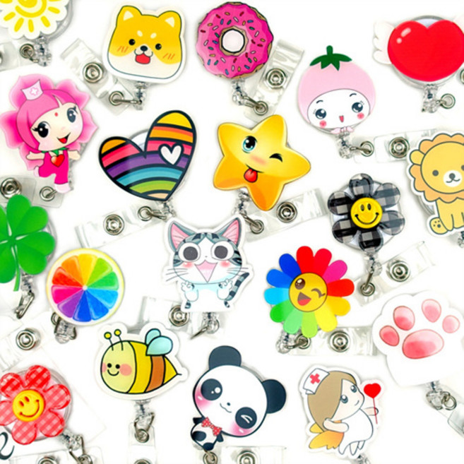 신입 간호사 선물 입사선물 사원증 릴홀더 줄 간호사 테이프걸이 필수템, 집게형, 43