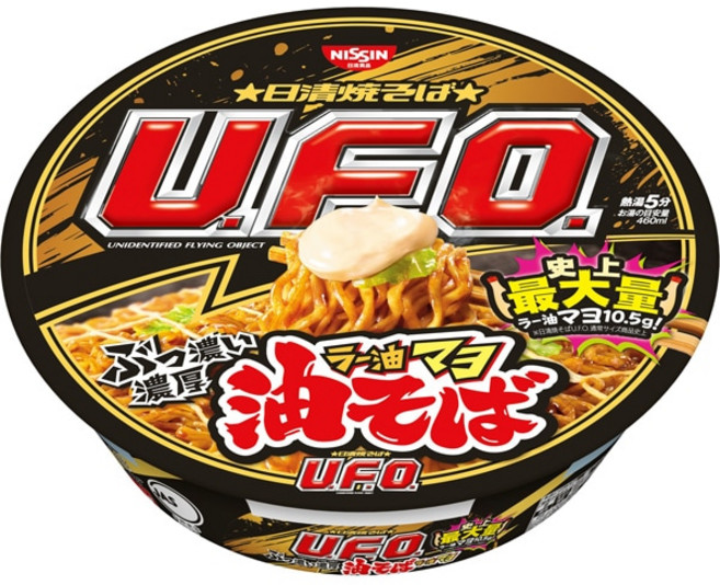 닛신 식품 야키 소바 UFO 기름 라유 마요 112g 일본 라멘 1077014