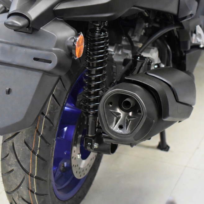 체키스 야마하 XMAX300 2025 전용 머플러팁 커버 커스텀 파츠, 블랙, 1개