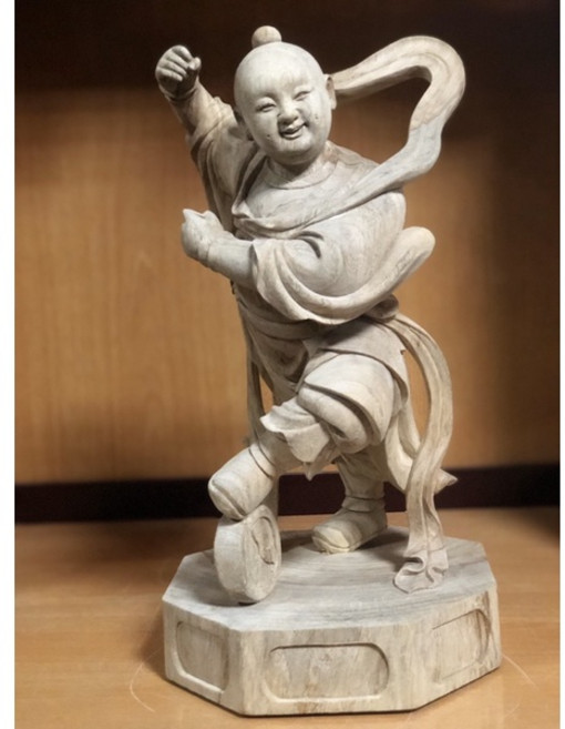 華誠 一尺三 南體 三太子 神像 白身 江西樟木雕刻