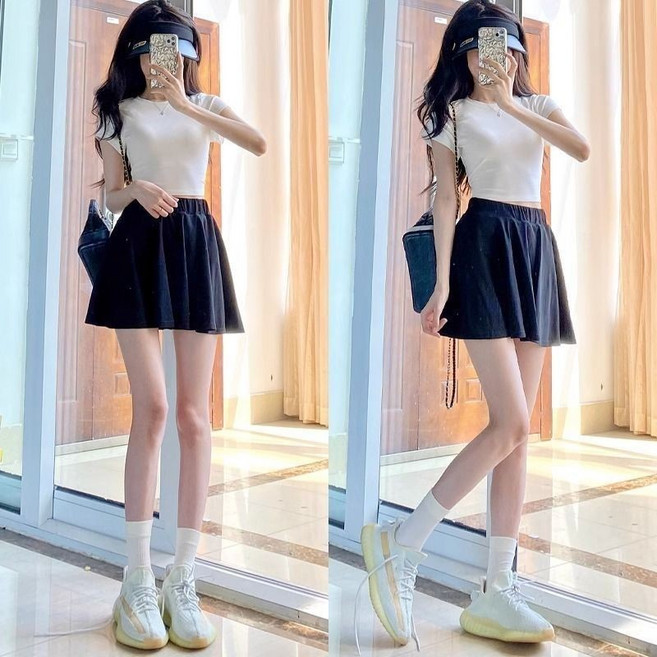 冰絲百褶裙 女 夏季高腰顯瘦防走光半身短裙
