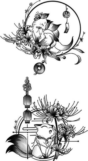 에테르넬 반영구 타투스티커 헤나, 1개, Q2