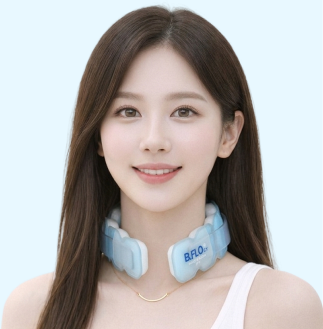 비플로 [국내산] 시원한 넥쿨러 아이스 넥밴드, 쿨스카이, 1개, 18도