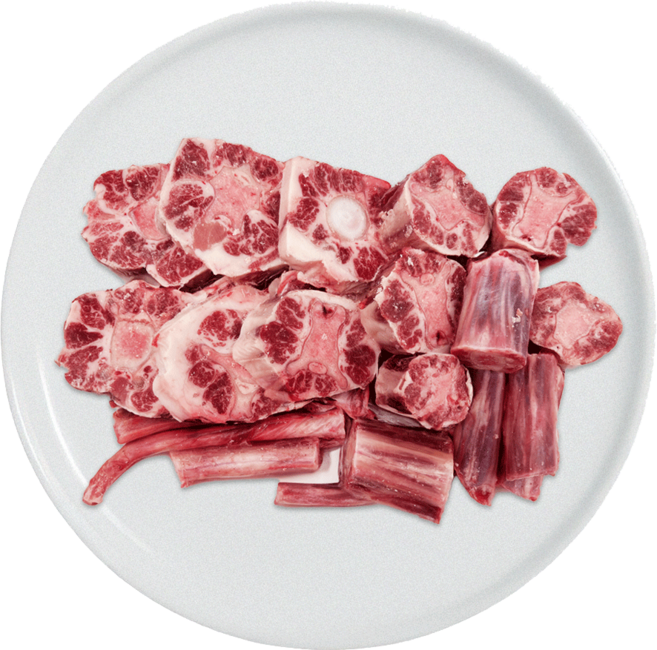 [농협안심한우] 냉동 가정용 한우 사골뼈 잡뼈 알꼬리 도가니 몸보신 실속담기, 1kg, 1개