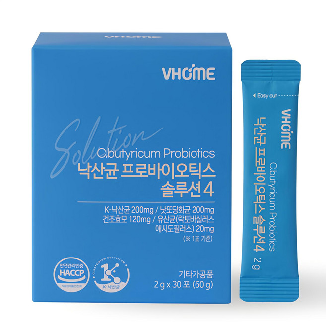비타민하우스 낙산균 프로바이오틱스 솔루션4 30p, 60g, 1개