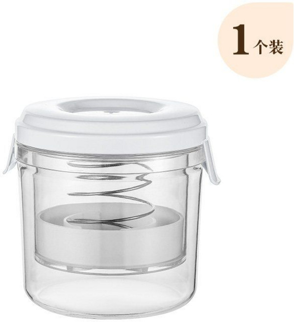 1초 요술잘순이 매직 채소 야채탈수기 오이지 두부 자동 음식탈수기 유청분리기, 투명 화이트 1300ml 1, 1개