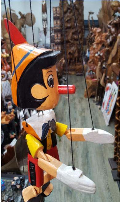 소품팩토리 크리스마스 선물 목각 피노키오 인형 마리오네트 35cm 어린이집 유치원 꾸미기