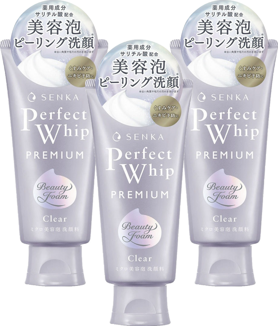 센카 퍼펙트 휩 프리미엄 클리어, 120g, 3개