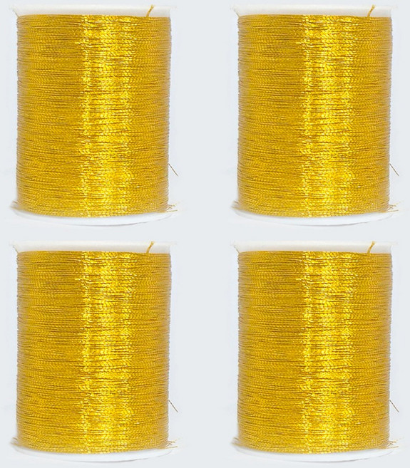 미니 금사 은사 금색실 은색실 포인트실 세트, 4개, 골드