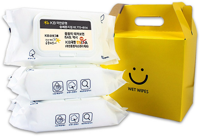 3P 선물용 100매 40gsm 40set 대형물티슈 캡형 판촉 홍보 전도용, 40g, 40세트