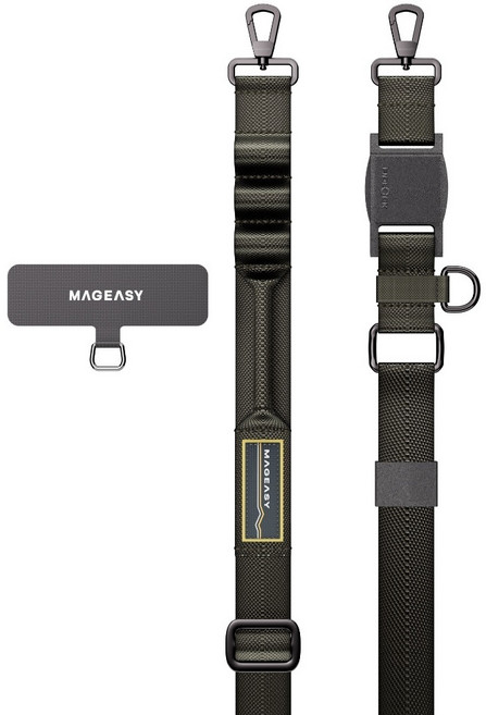 MAGEASY 機能快扣手機掛繩 25mm 快拆背帶 (含掛片), 岩石灰, 1個