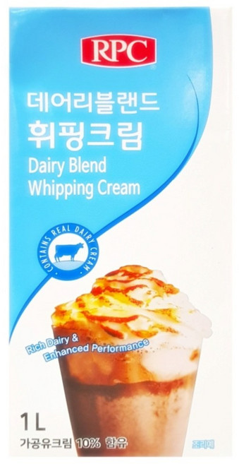 바이오푸드몰_RPC 데어리블랜드 휘핑크림, 21개, 1L