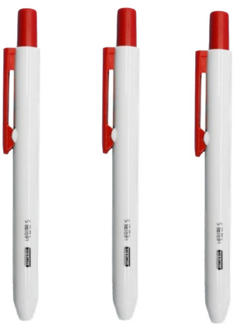 네임펜 1+1+1 (3개세트), 레드 1+1+1