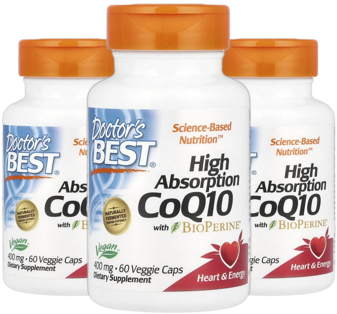 닥터스베스트 코큐텐 유비퀴놀 코엔자임 Q10 코엔자임큐텐 400mg 8주분, 60정, 3개