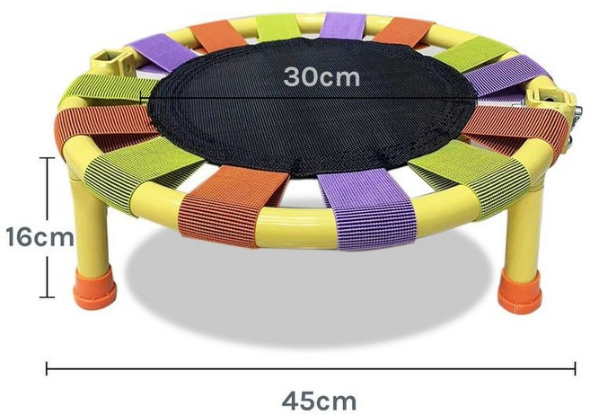 BX 迷你蹦床 60CM 直徑 22CM 高度 適合兒童成人室内外彈跳, 彩色款（送跳襪）