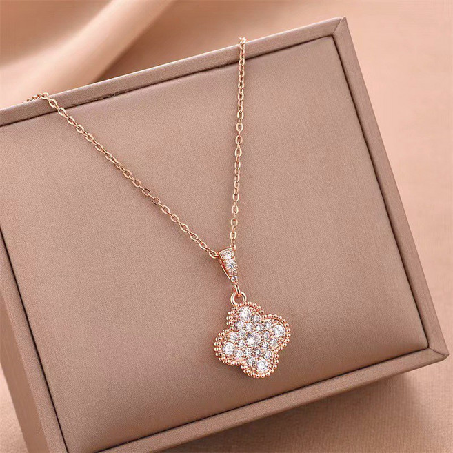 9위 - Ramlove 18K 목걸이 클로버 풀 다이아몬드 ZQY-SS120