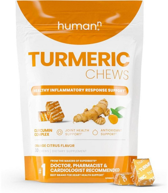 휴만 강황 터메릭 300mg 츄어블 Turmeric Chews 오렌지 시트러스맛 30개, 1개