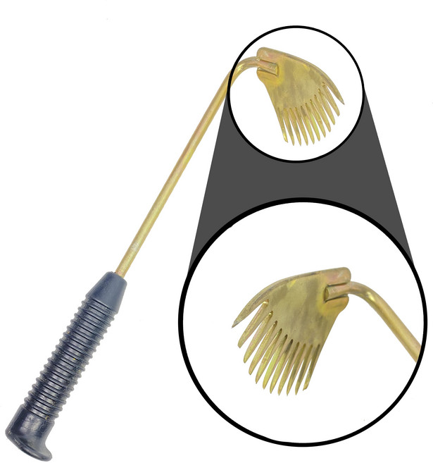 하동 명품 호미 삼각 11발 PE 플라스틱 손잡이 오른손 잡이용 잡초호미 잡초 제거 뿌리 농기구 특허품 국내생산 갈퀴 갈쿠리 쇠스랑, 1개