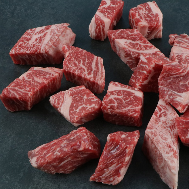 [한우공장] 투뿔한우 깍둑등심 150g+150g 큐브등심 소고기, 150g