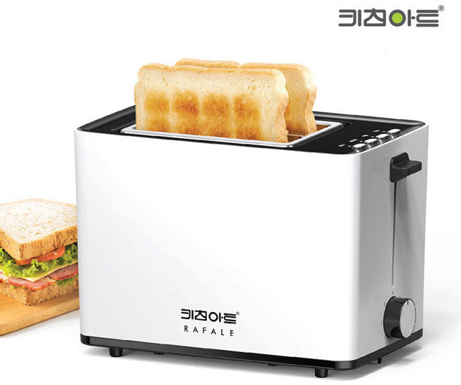 키친아트 라팔 스퀘어 화이트 전기 팝업 토스터기, 기본
