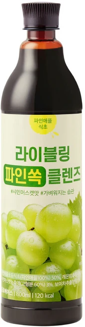 라이블링 파인쏙 클렌즈 샤인머스캣맛, 800ml, 1개 - 쿠팡