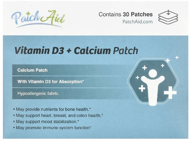 PatchAid 비타민D3 + 칼슘 패치 30매 PatchAid (패치에이드), PatchAid, 비타민D3 + 칼슘 패치, 30매 P, 1 - 쿠팡