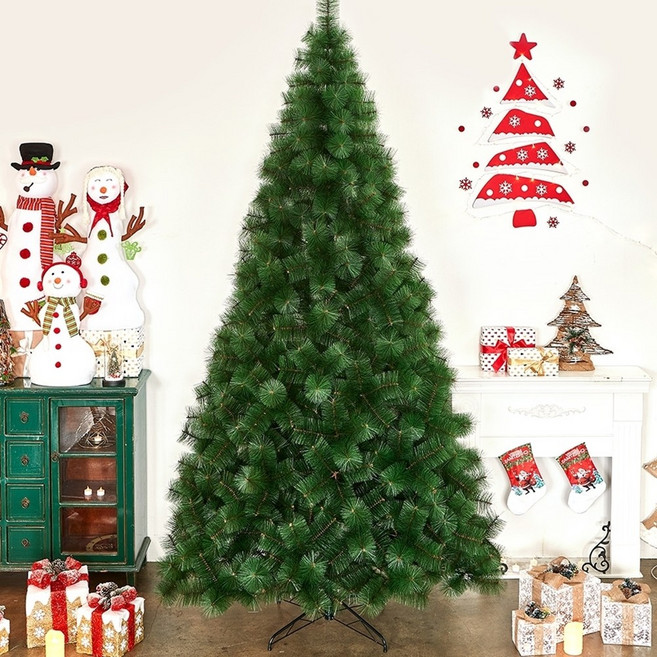 25년 2.7m 대형 크리스마스 트리 무장식 실외 카페 교회 중형트리