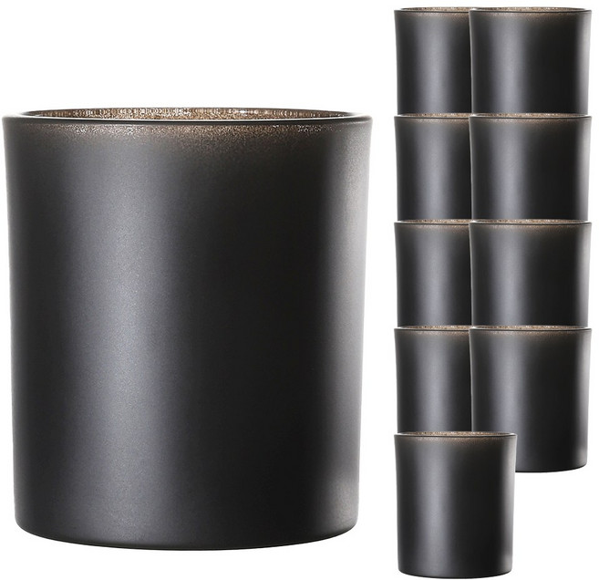 블랙무광 글라스 9온스 10개 캔들용기 향초용기 공병 캔들만들기 향초만들기 캔들재료 향초재료, 본상품선택