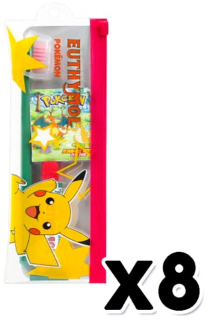 포켓몬 유시몰 여행용치약칫솔세트 캔뱃지1종랜덤증정 20g x 8개